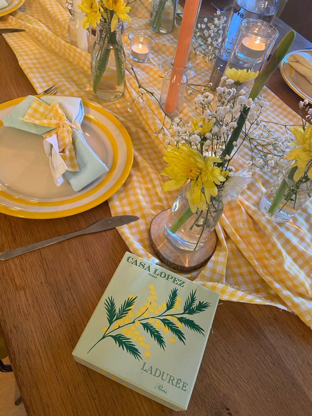 A spring tablescape