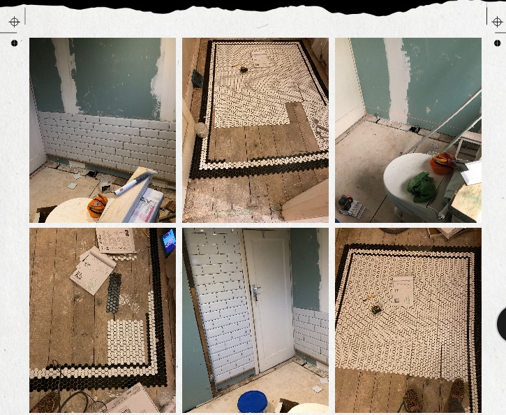 Day 2 of no social media: bathroom tiles&nbsp;prep